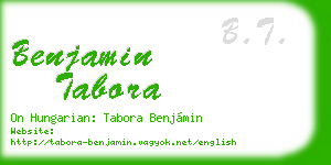 benjamin tabora business card